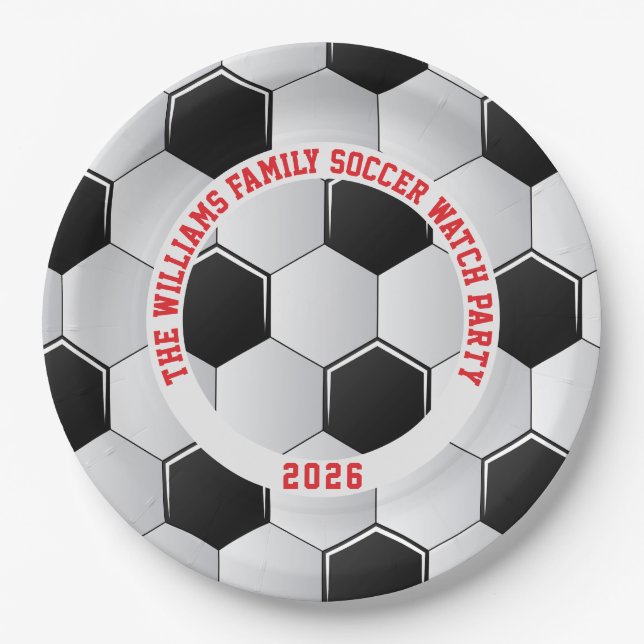Fußball Bola 2026 Fußballparty Pappteller (Vorderseite)
