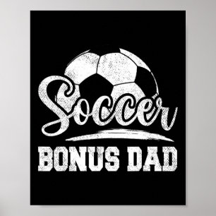 Fußball-Bonus Vater Fußball-Spieler-Spiel Tag Vate Poster