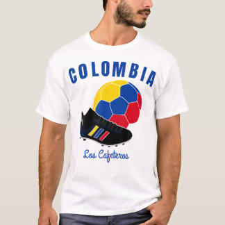 Fußball Boot Ball Cafeteros Colombia Flag Football T-Shirt
