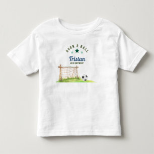 Fußball „Born Two Ball“ Zweiter Geburtstag Kleinkind T-shirt