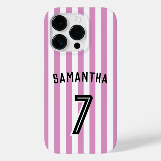 Fußball Boy Custom Player & Number Case-Mate iPhone Hülle (Rückseite)