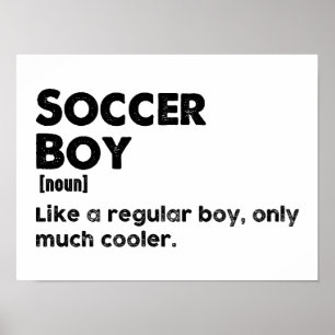 Fußball Boy Funny Dictionary Definition Fußball Bo Poster