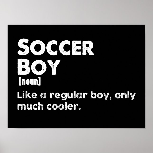 Fußball Boy Funny Dictionary Definition Poster (Vorne)