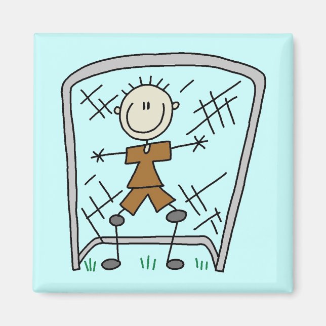 Fußball Boy Goalie Tshirts und Geschenke Magnet (Vorne)