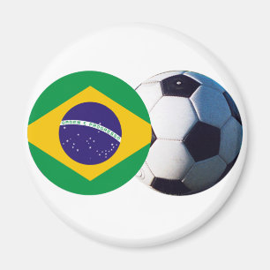 Fußball & Brasilien Fahne MUSEUM Zazzle Magnet
