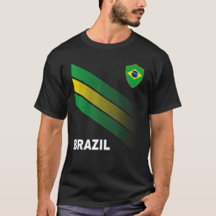 Fußball Brasilien-Flagge für Fußball Männer Frauen T-Shirt