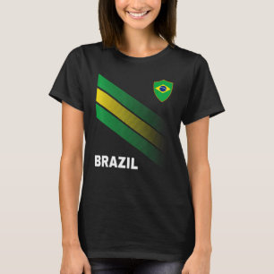 Fußball Brasilien-Flagge für Fußball Männer Frauen T-Shirt
