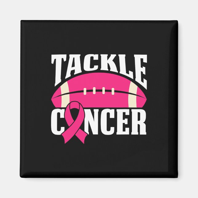Fußball Breast Awareness Tackle Pink Ribbo Magnet (Vorne)