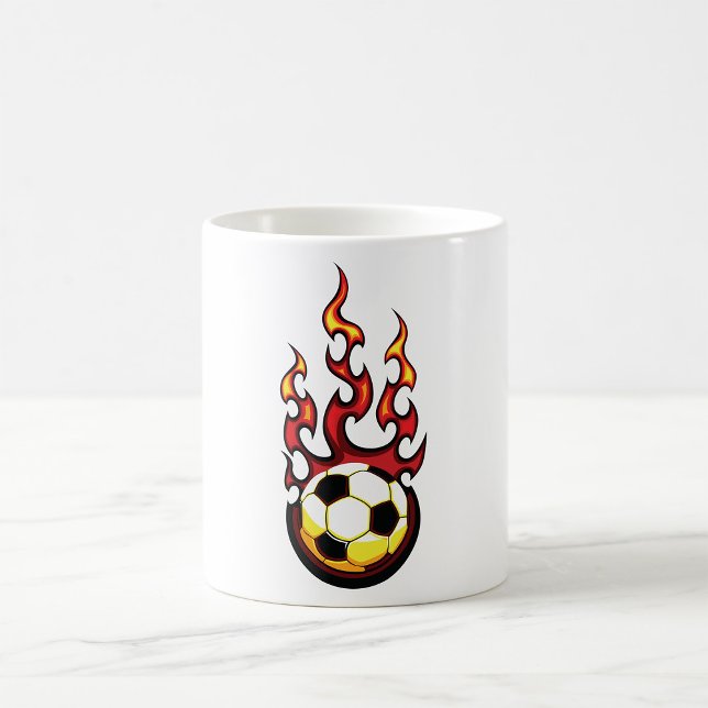 Fußball brennend kaffeetasse (Von Creator hochgeladen)