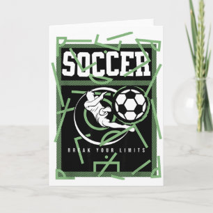 Fußball Bricht Ihre Grenzen Überwindung T-Shirt  Karte