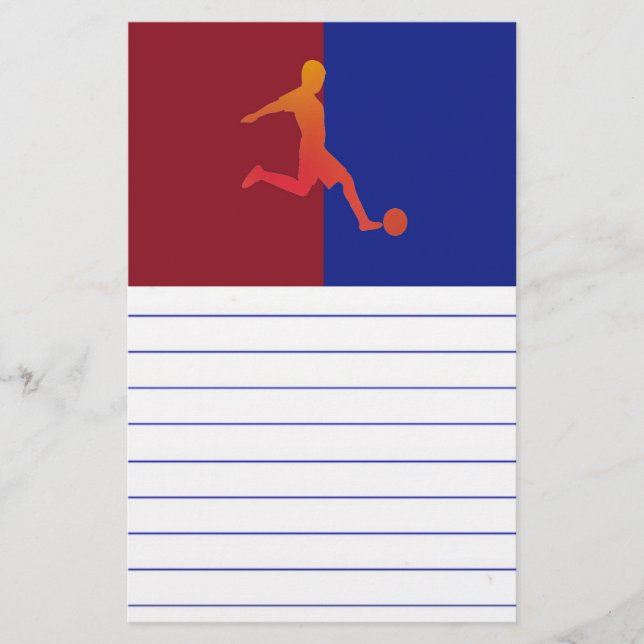 Fußball Briefpapier (Vorderseite)