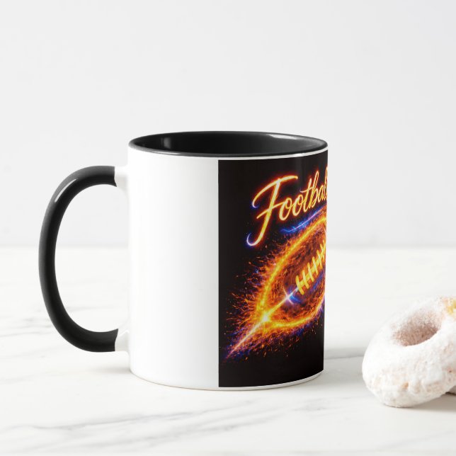 Fußball Bring the Heat Wrap Around Tassen Design | (Mit Donut)