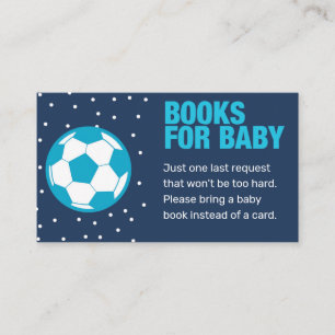 Fußball bringt eine Babydusche mit der Book Card m Begleitkarte