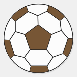 Fußball-Brown-Aufkleber Runder Aufkleber
