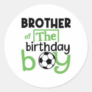 Fußball Bruder Geburtstag Junge Party Fußball Fami Runder Aufkleber