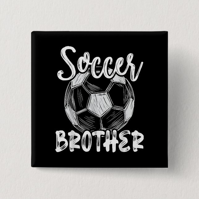 Fußball-Brüder Männer Familie Matching Team Player Button (Vorderseite)