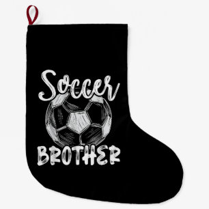 Fußball-Brüder Männer Familie Matching Team Player Großer Weihnachtsstrumpf