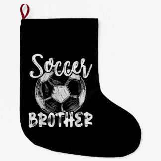 Fußball-Brüder Männer Familie Matching Team Player Großer Weihnachtsstrumpf