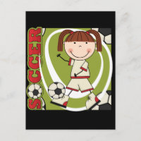 Fußball Brünette Girl-T - Shirt und -Geschenke
