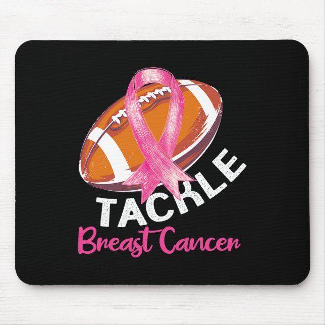 Fußball Brustkrebs Bewusstsein für Männer Mousepad (Vorne)