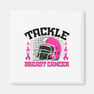 Fußball-Brustkrebs-Bewusstsein Rosa Band Jungen Magnet