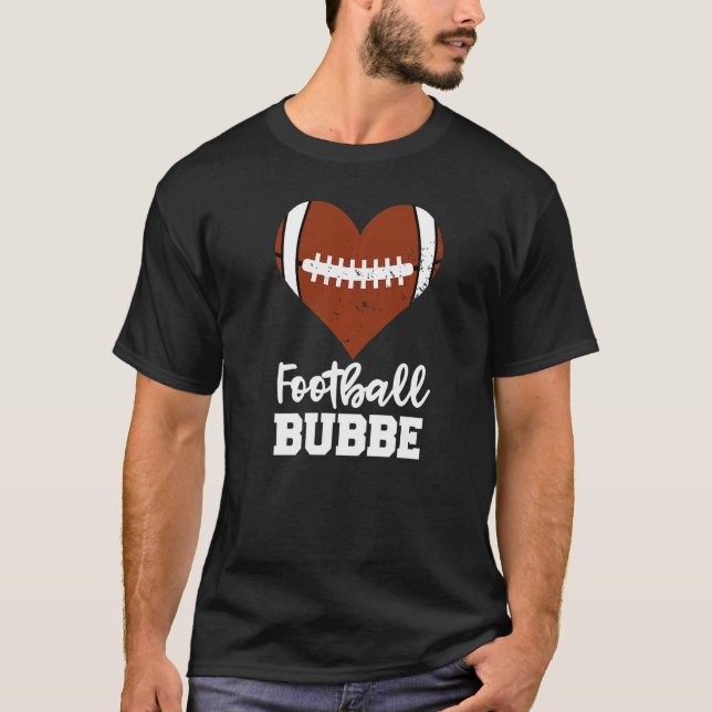 Fußball Bubbe Fußball Herz Grandma Bubbe T-Shirt (Vorderseite)