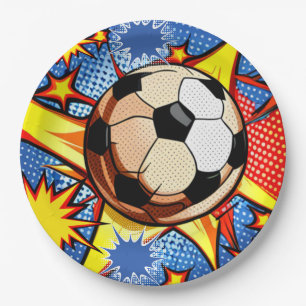 Fußball-Burst Pappteller