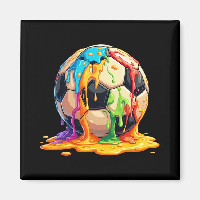 Fußball Byll Farbe Creme Drip Jugend Drip Fußball  Magnet (Vorne)