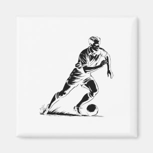 Fußball Byll In Bewegung Pixel-Art-Design _1 Magnet