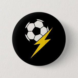 Fußball Byll Mit Gelbem Blitz Teamcoach  Button