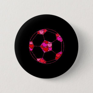 Fußball Byll Pink Rot Herz Für Frauen Männer - Val Button