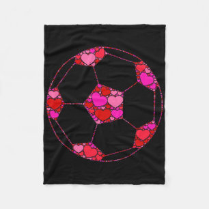 Fußball Byll Pink Rot Herz Für Frauen Männer - Val Fleecedecke