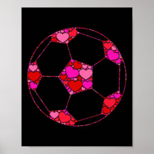 Fußball Byll Pink Rot Herz Für Frauen Männer - Val Poster
