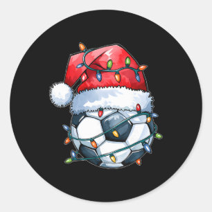 Fußball Byll Santa Hut Xmas Lustiges Weihnachten F Runder Aufkleber