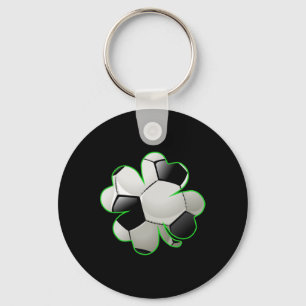 Fußball Byll Shamrock Vierblattklee St. Patrick's Schlüsselanhänger
