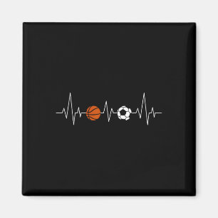 Fußball Bysketbyll Herzschlag Lustiger Sport Magnet