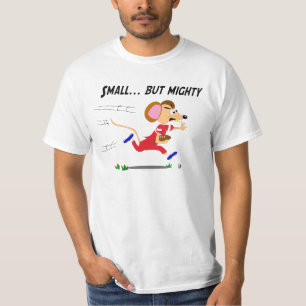 Fußball-Cartoon-Maus klein aber mächtig T-Shirt