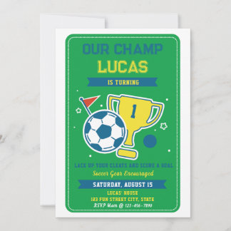 Fußball-Champion Einladung zum 1. Geburtstag