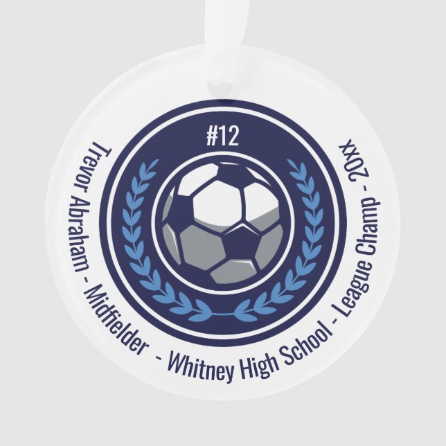 Fußball-Champion Monogram Ornament (Vorderseite)