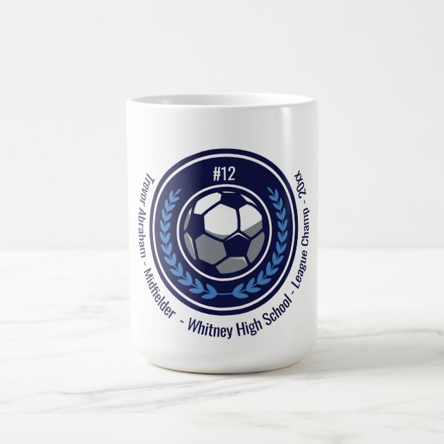 Fußball-Champion Monogram Team Kaffeetasse (Mittel)
