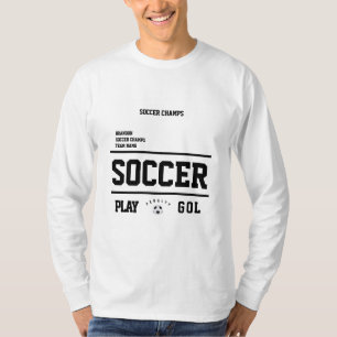 Fußball-CHAMPS Schwarz-weiße personalisierte GOL-F T-Shirt