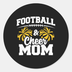 Fußball Cheer Mom - Cheerleaderin an der High Scho Runder Aufkleber