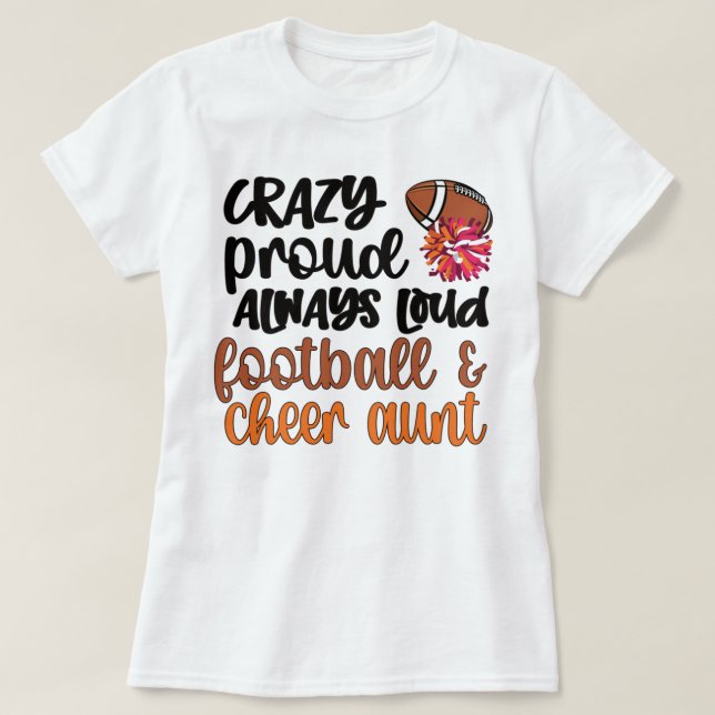 Fußball Cheer Tante Cheerleader Football Player T-Shirt (Design vorne)