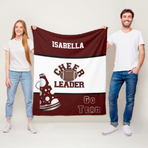 Fußball-Cheerleader-Kastanienbraun-Fleece-Decke Fleecedecke
