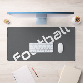 FUSSBALL Chic White Diagonal Text auf moderner Gra Schreibtischunterlage