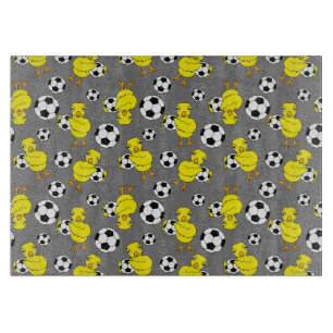 Fußball-Chick-Muster Schneidebrett