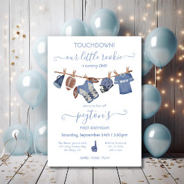 Fußball-Clothesline Geburtstagsparty Einladung