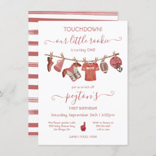 Fußball Clothesline Geburtstagsparty Einladung