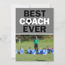 Fußball-Coach Bestes je individuelles Foto Vielen  Dankeskarte