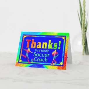 Fußball-Coach Danke Karte
